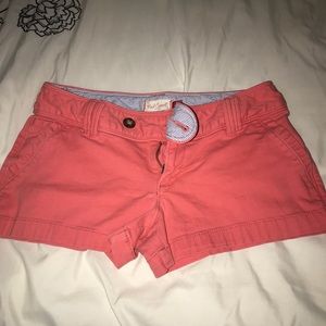 Red camel shorts